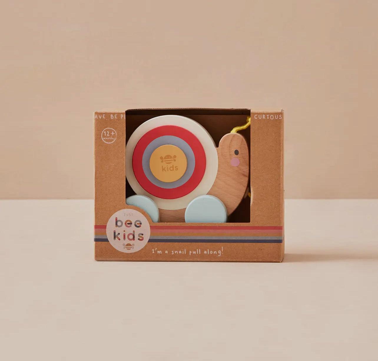 Wooden Pull Along Snail Toy