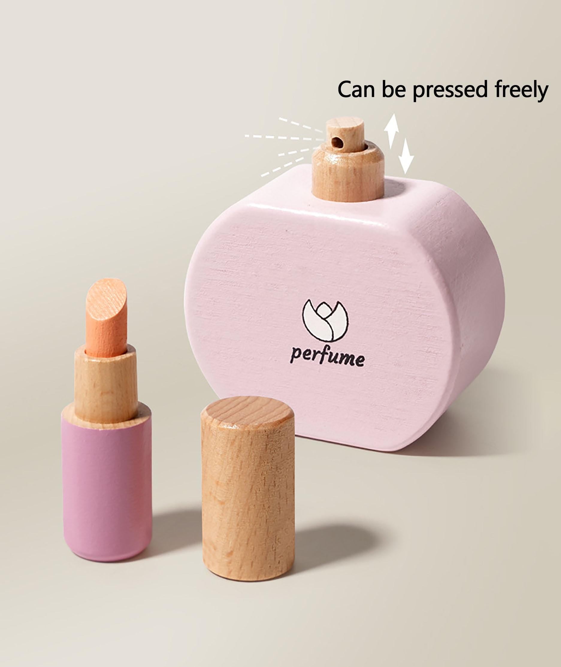 Wooden Kids Makeup Set - Pretend Play Hair Salon - 8 Pieces