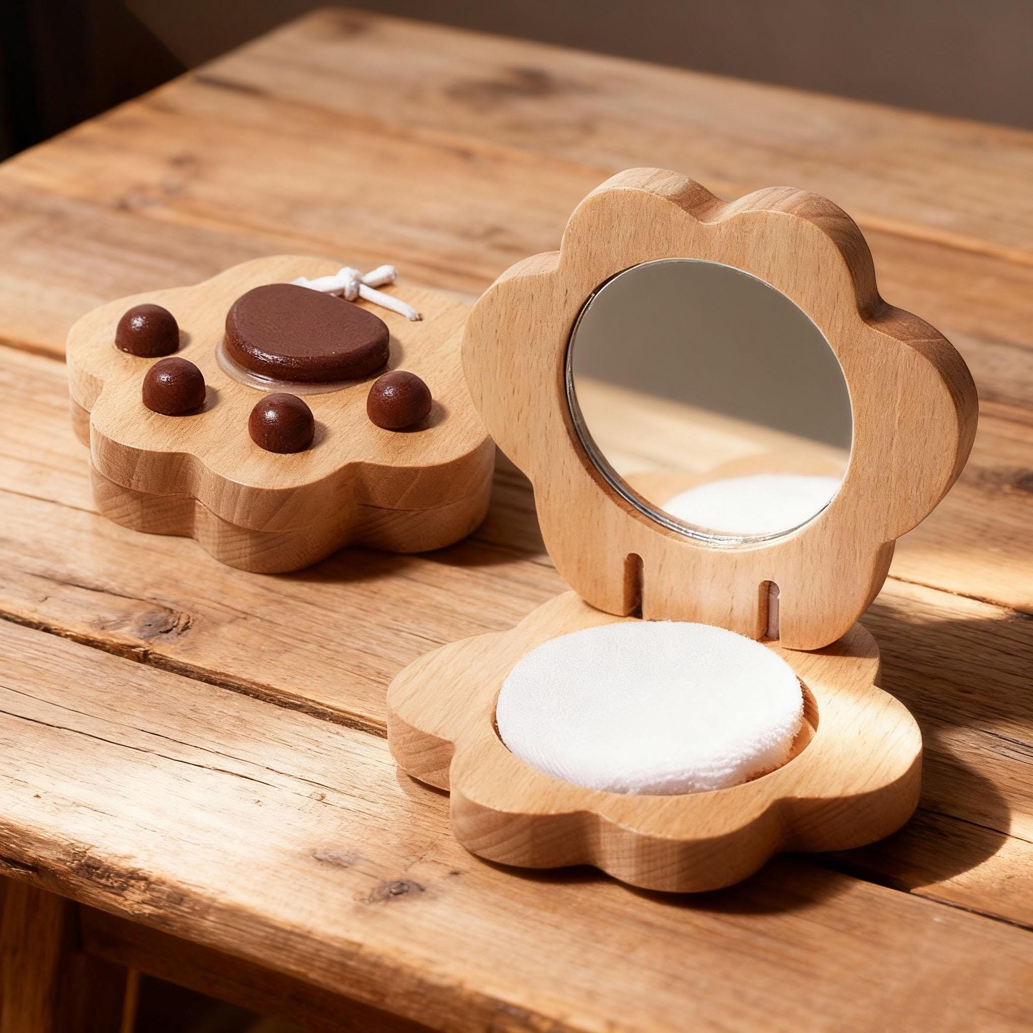 Wooden Kids Makeup Set - Pretend Play Hair Salon - 8 Pieces