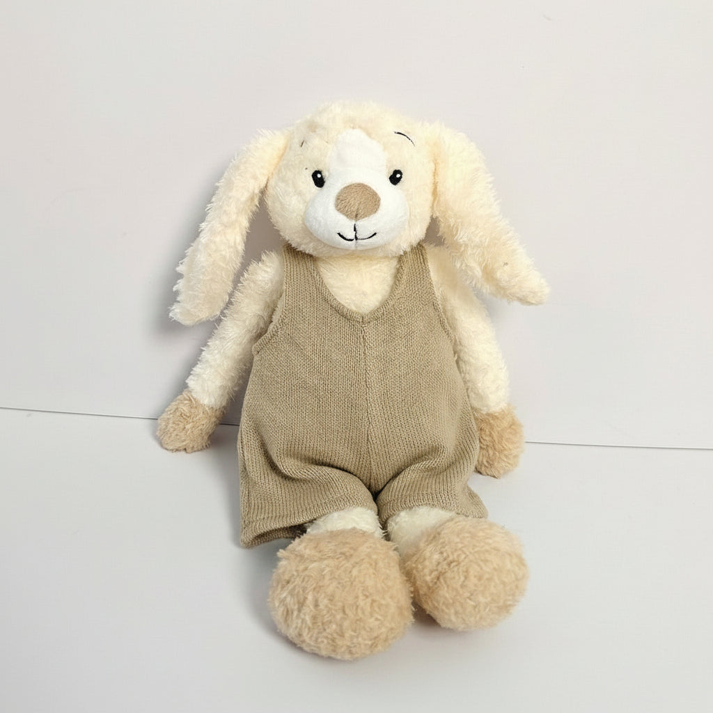 Overalls, elephant plush toy, teddy bear, cute plush toy for sleeping, comforting teddy bear, back view