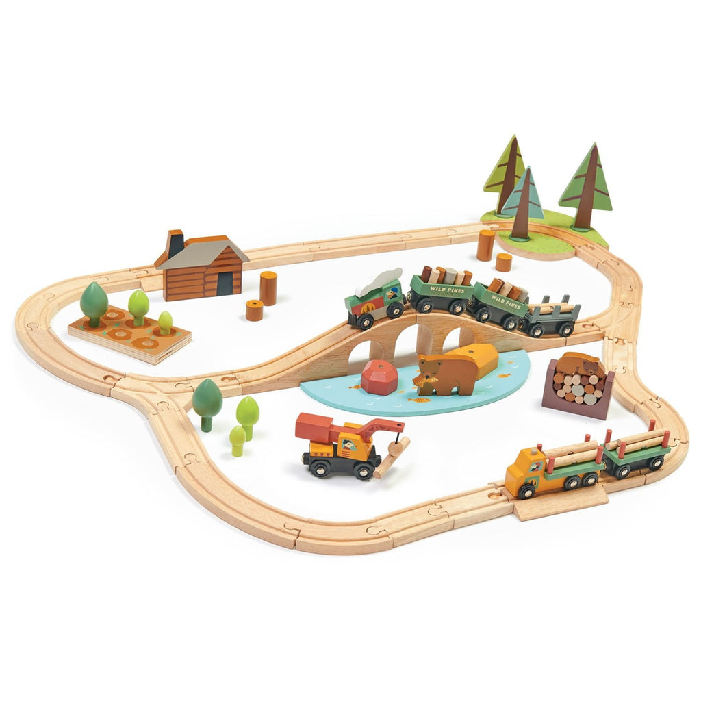Wooden Train Set - Wild Pines - 30 Pieces