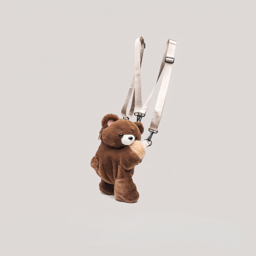 Red Panda Plush Backpack, Flat Back Design, front view