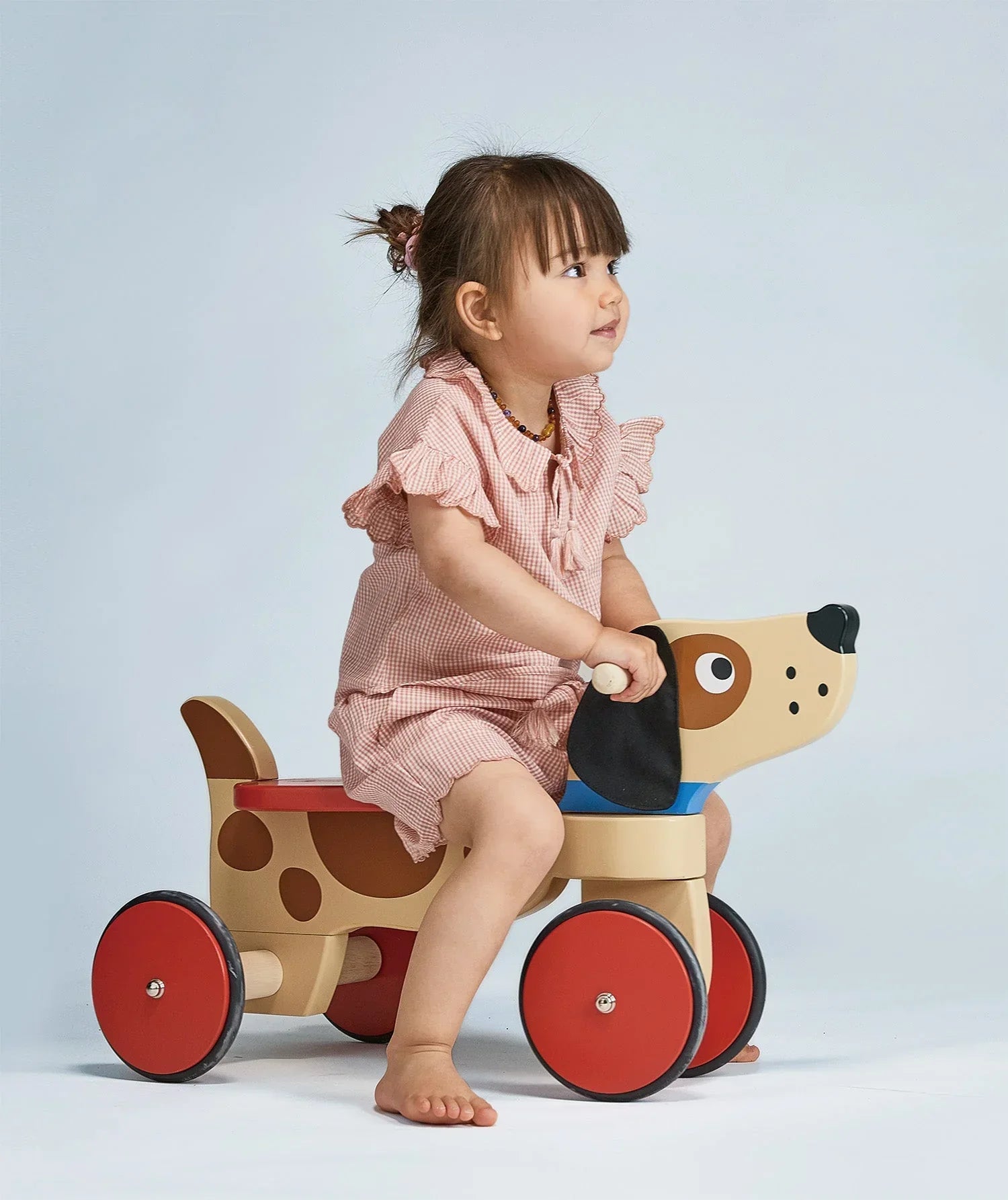 Wooden Ride-On Puppy - Four Wheels