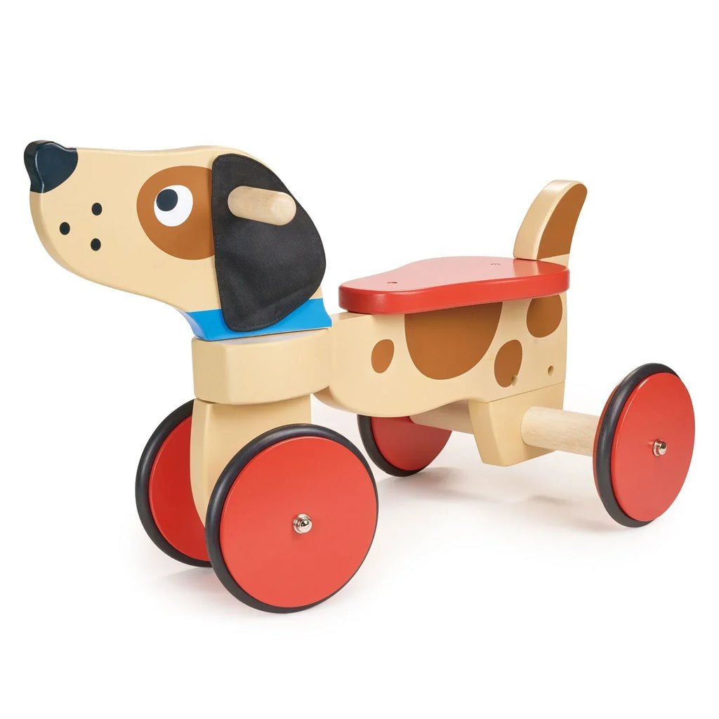 Wooden Ride-On Puppy - Four Wheels