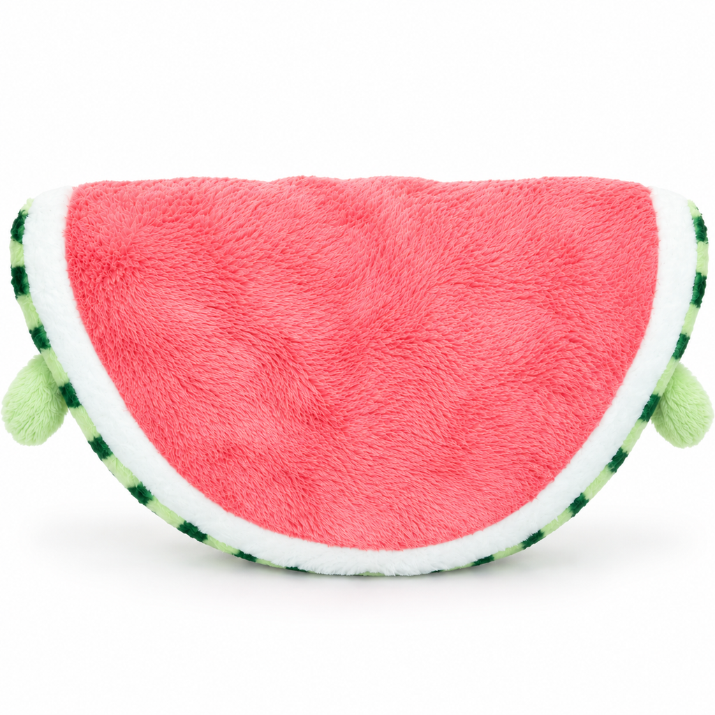 Watermelon Plush Toy, styled in a nursery setting