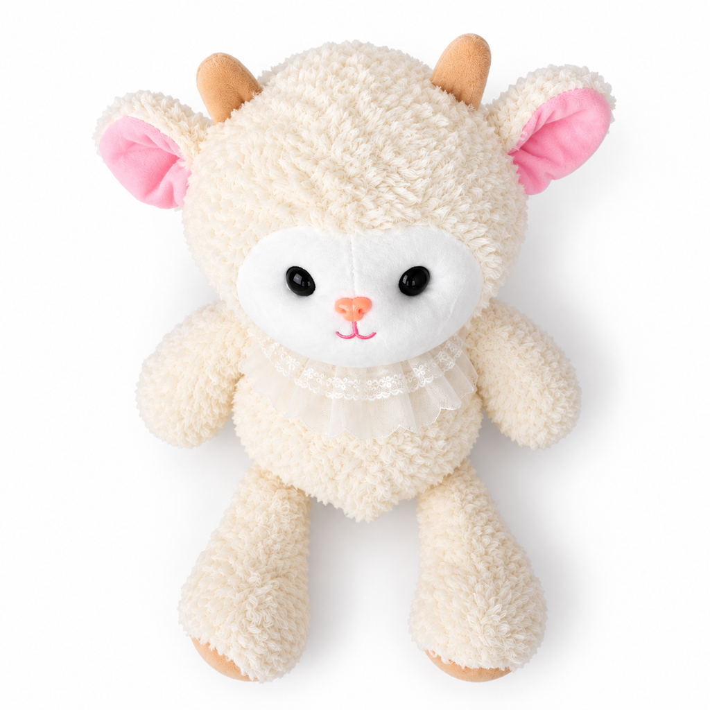 White Lamb Plush Toy, shown with the full range